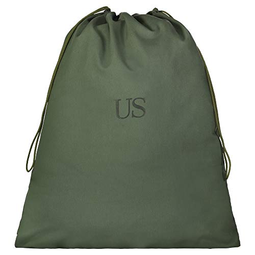 USGI US Military Barracks Cotton Canvas Laundry Bag, Olive Green