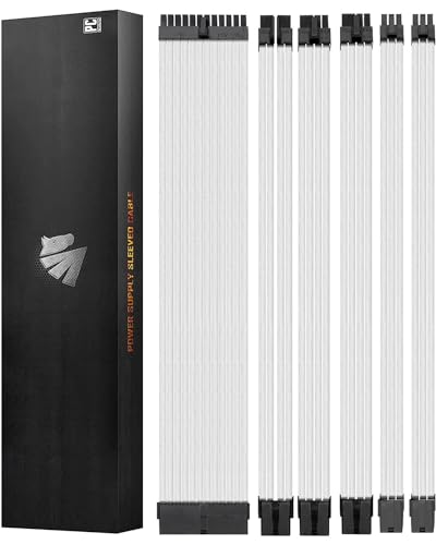 AsiaHorse 16AWG PSU Cable Extension Power Cords, Customized Power Supply Mod Sleeve Extension Cable, ATX/EPS/8-pin PCI-E/6-pin PCI-E for PSU Cable