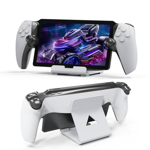 ZLiT for PS Portal Handheld Console Stand,Handheld Game Console Tablets Stand Desktop Mount Stand for PS Portal for Steam Deck/for ROG/for Switch (White)