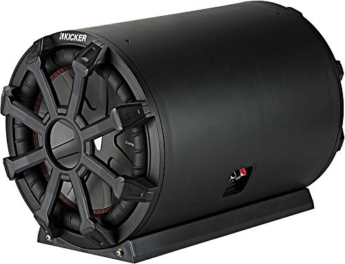 KICKER 46CWTB104 TB10 10-inch Loaded Weather-Proof Subwoofer Enclosure w/Passive Radiator - 4-Ohm, 400 Watt