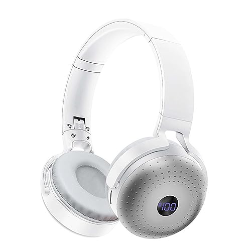 Bluetooth Headphones, Bluetooth 5.0 Subwoofer Head-Mounted Headphones - Built-in Mic Wireless Call Folding Stereo Noise Cancellation Over Ear Soft Earmuffs Headset, Gaming Workout Earbuds