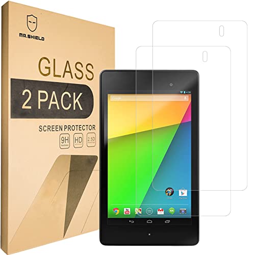 Mr.Shield [2-PACK] Designed For Asus (Google) Nexus 7 FHD (2nd Generation) 2013 Tablet [Tempered Glass] Screen Protector with Lifetime Replacement
