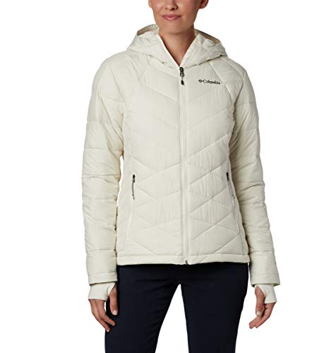 Columbia Women's Standard Heavenly Hooded Jacket, Chalk, Medium