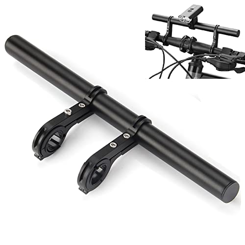 Bike Bicycle Double Handlebar Extender Extension,11.8'(30 cm) Aluminum alloy Super Long Bracket Accessories，For Bike Mounts,Extender Bars, Headlights,Light Lamp,Phone Mount,For 31.8mm/25.4mm caliber
