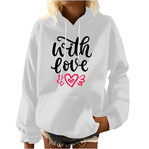 Hoodies for Women Large Size Hooded Sweatshirt Fashion Casual Loose O Neck Drawstring Pullover Tops Zip Up Hoodie Long Sleeve Shirt Graphic Sweaters for Women Plus Size Crewneck Sweatshirt