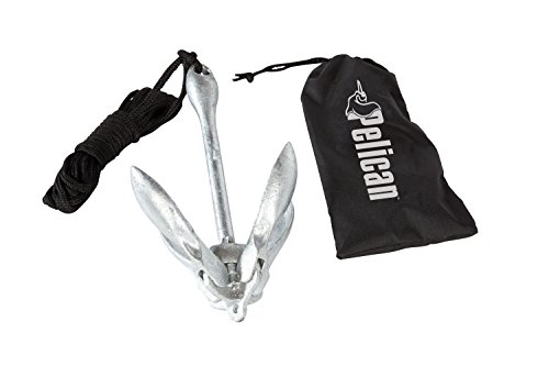 Pelican Compact Anchor Kit for Kayak, Canoe, SUP, Inflatables or Small Boats, Foldable Storage Bag, Ideal for Fishing Kayak Boating (3 lb)