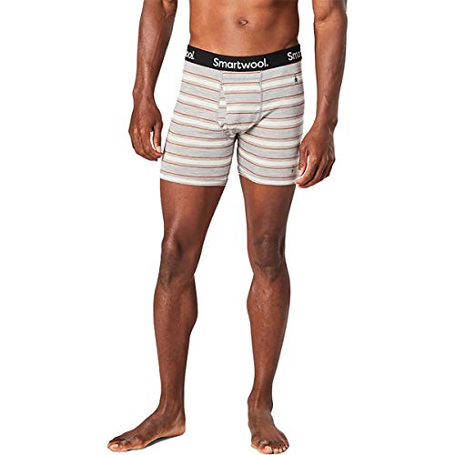 Smartwool Merino 150 Boxer Brief - Men's Light Gray Heather Stripe, XL