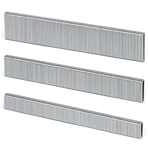 HW HAMWOO 18 Gauge by 1/2 to 1 in Multi-Pack Narrow Crown Staples, 1200-Pack Including 1/2'- 400; 3/4'- 400; 1'- 400 (Silver)