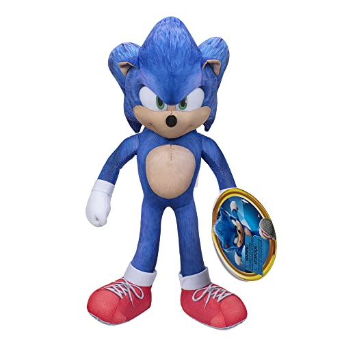 Sonic the Hedgehog Plush Sonic 2 Movie 13' Talking Sonic Plush,Blue