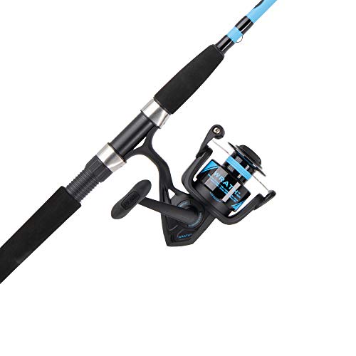 PENN 7’ Wrath Fishing Rod and Reel Spinning Combo, 7’, 2 Graphite Composite Fishing Rod with 3 Reel, Durable and Lightweight,Black, Blue
