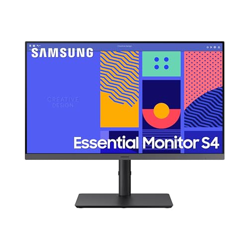 SAMSUNG 24-Inch S43GC Series Business Essential Computer Monitor, IPS Panel, Height Adjustable Stand, Triple Input, New DisplayPort, 100Hz, AMD FreeSync, Advanced Eye Care LS24C432GANXZA, 2024
