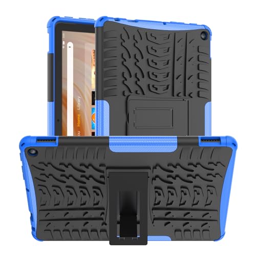 Maomini for Tablet Kindle Fire hd 10/10 Plus Case 2023 Release 13th Generation, Kickstand Heavy Duty Armor Defender Cover [ NOT fit Prior 2021/2019 Release 11th/9th Gen] (Blue)