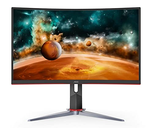 AOC CQ27G2 27-inch Super Curved QHD 2560x1440 WLED 144Hz 1ms Gaming Monitor (Renewed)
