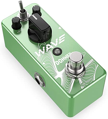Donner Delay Pedal for Electric Guitar, Wave Delay Digital & Analog Warm Delay 2 Modes Guitar Effect Pedal for Pedalboards True Bypass