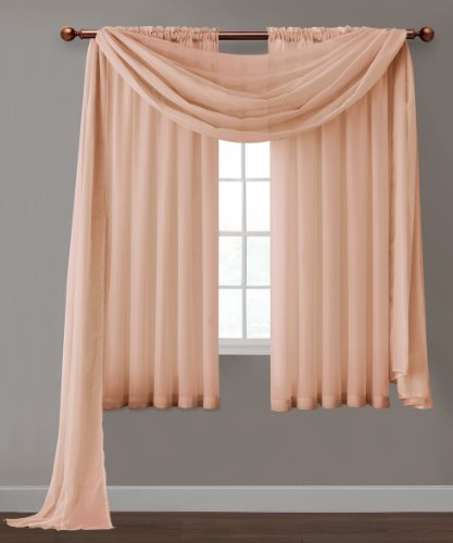 VCNY INF-PNL-108-IN-OI Infinity Sheer Panel, 55 by 108-Inch, Coral