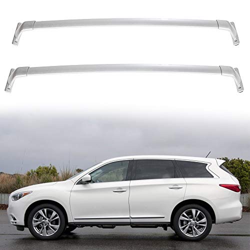 ECCPP Roof Rack Cross Bars Luggage Cargo Carrier Rails Fit for Infiniti JX35 2013,for Infiniti QX60 2014 2015 2016 2017 2018 2019,Aluminum Cargo Racks Rooftop Luggage Canoe Kayak Carrier