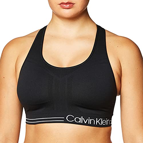 Calvin Klein Women's Medium Impact Reversible Sports Bra, Black