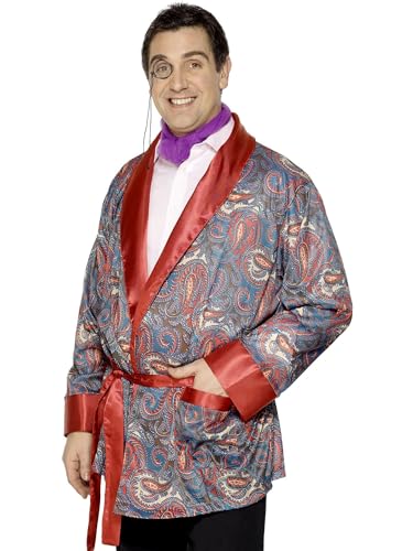 Smiffy's Men's Smoking Jacket Paisley Design, Multi, One Size
