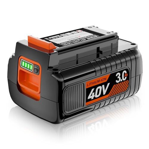 DSANKE 40V 3.0Ah Replacement for Black and Decker 40V Battery LBX2040 LBXR36 LBXR2036 LST540 LCS1240 LBX1540 LST136W Black+Decker 40-Volt Lithium Battery