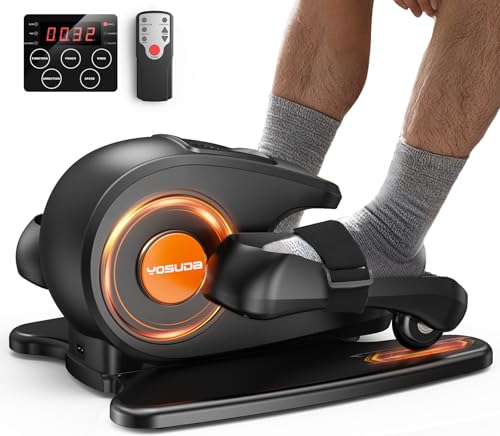 YOSUDA Under Desk Elliptical Electric,Ellipse Leg Exerciser for Seniors,Fully Assembled Seated Pedal Exerciser with Remote Control with Remote Control & 10 Adjustable Speeds