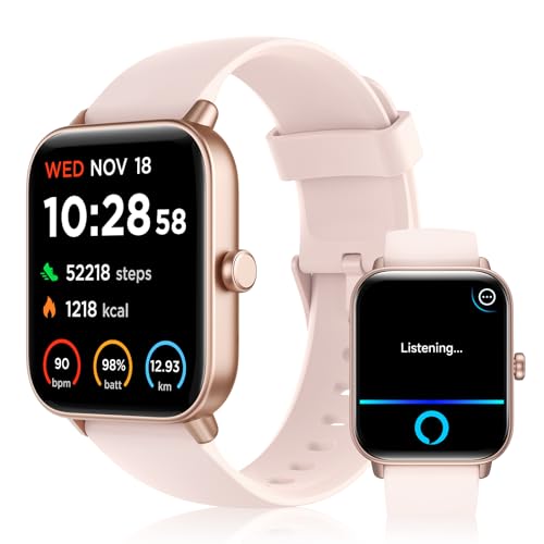 Smart Watch for Women Android & iPhone, Alexa Built-in, 1.8' Fitness Tracker with Answer/Make Call, IP68 Waterproof/SpO2/Heart Rate/Sleep/Monitor, Activity Tracker for 100+Sport Modes