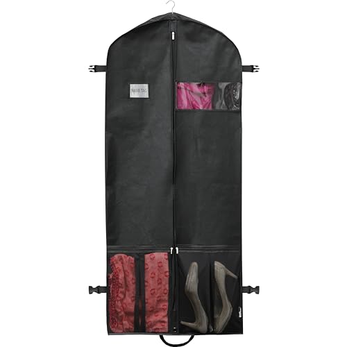 Simple Houseware 60-Inch Heavy Duty Garment Bag w/Pocket for Suits, Tuxedos, Dresses, Coats