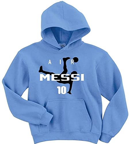 Argentina Legend Leo Air Messi Hooded Sweatshirt Carolina Blue Youth Medium