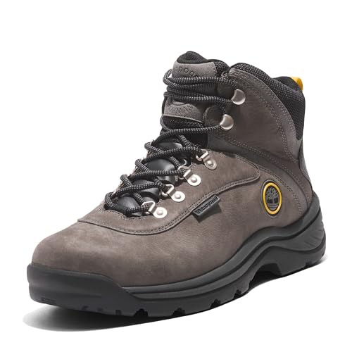 Timberland Men's White Ledge Mid Waterproof Hiking Boot, Medium Grey Nubuck, 11