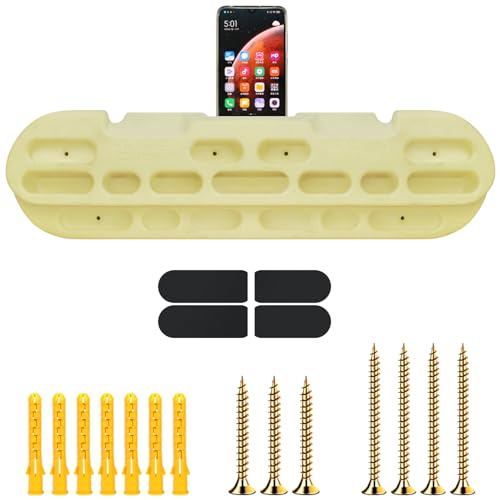 TWO STONES Hangboard Rock Climbing | Hang Board | Climbing Board | Rock Climbing Fingerboard | Rock Climbing Holds for Rock Climbers (Grey)