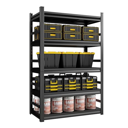 72' H Garage Shelving,Sturdy Garage Shelves Steel Heavy Duty Shelf,Large Metal Shelves,Adjustable Garage Storage Shelves Rack Unit for Warehouse Industrial Basement Storage,16' D*36' W*72' H