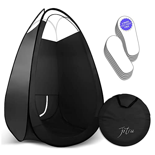 Spray Tan Tent Tanning Pop Up Portable Tent with Carry Bag Clear Top +5 Pairs of Spray Tan Feet Pads