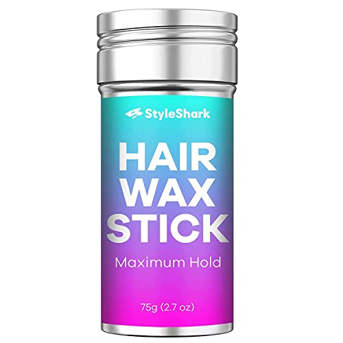 StyleShark Hair Wax Stick (2.7 oz), Wax Stick for Hair, Slick Stick for Hair Edge Control, Hair Stick Wax for Flyaways, Frizz Hair, Wigs, Non-Greasy Hair Styling Products, Fly Away Hair Tamer Stick