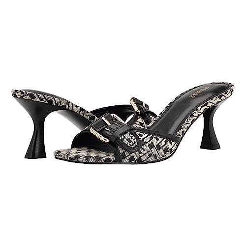 GUESS Women's DISTA Heeled Sandal, Black, 8