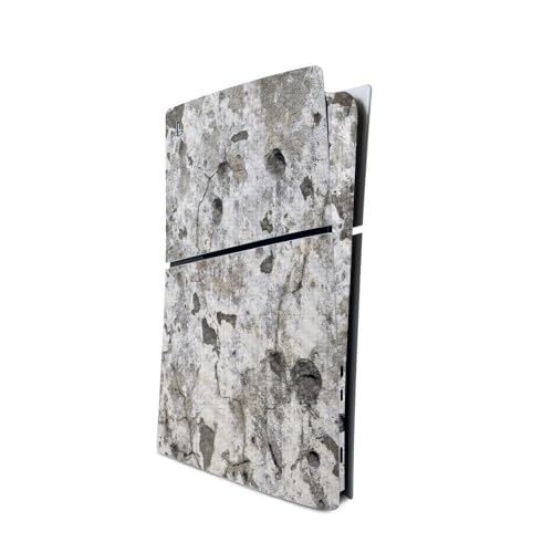 MightySkins Carbon Fiber Skin Compatible with Playstation 5 PS5 Slim Digital Edition Console Only - Blasted Concrete | Protective, Durable Textured Carbon Fiber Finish Easy to Apply Made in The USA