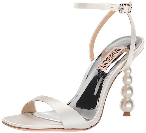 Badgley Mischka Women's Ivette Heeled Sandal, Soft White, 8
