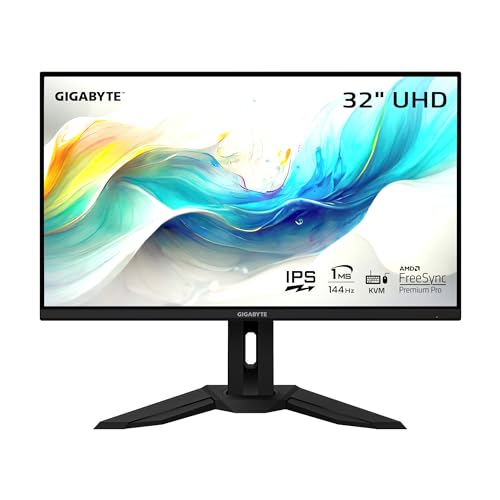GIGABYTE M32U 32' 4K 144Hz Gaming Monitor with IPS, 1ms Response Time, HDMI 2.1, USB 3.0 - Black