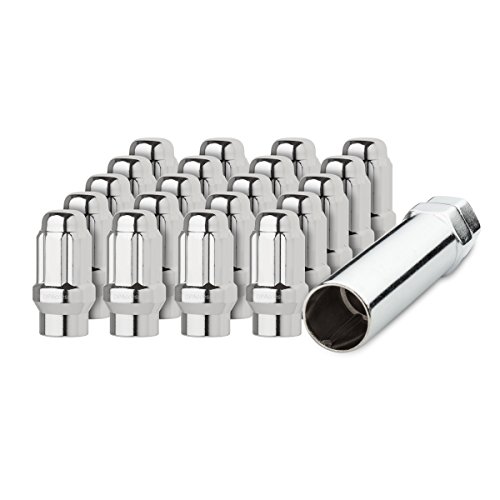 DPAccessories 20 Chrome 1/2-20 Closed End ET Spline Tuner Lug Nuts for Aftermarket Wheels LCE3L2HCSCH04020