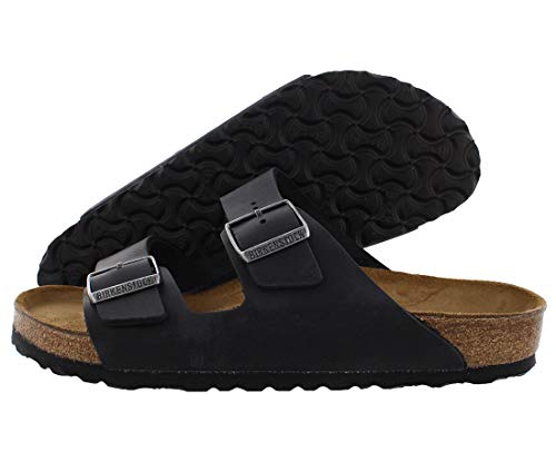 Birkenstock Unisex Arizona Sandal,Black Oiled Leather,43 M EU