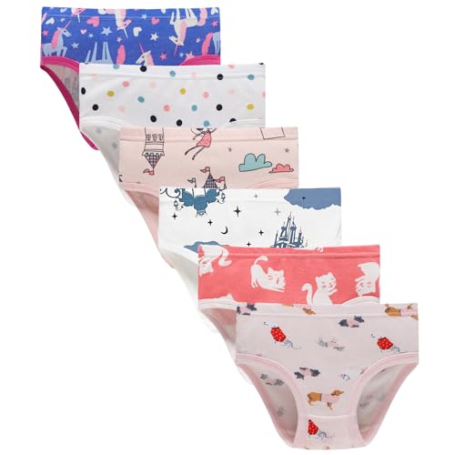 Baby Soft Cotton Underwear Little Girls'Briefs Toddler Training Undershirts 3-4t Mixed Colour