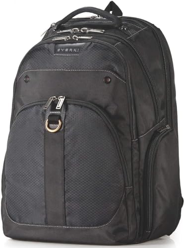 Everki Atlas Business Laptop Backpack, 13-Inch to 17.3-Inch Adjustable Compartment, Men or Women, Travel Friendly (EKP121), Black