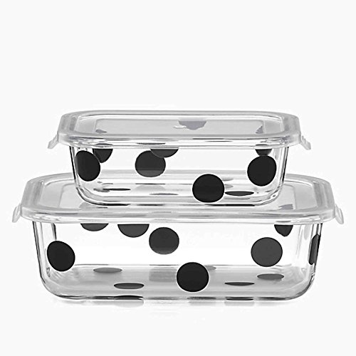 Kate Spade New York Deco Dot 2Pc Rectangular Food Storage Set