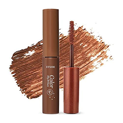 ETUDE Color My Brows 4.5g #3 Red Brown | Eyes Makeup | Eyebrow Mascara, Quickly Fixing Natural Eyebrow Makeup with Care Effect | Kbeauty
