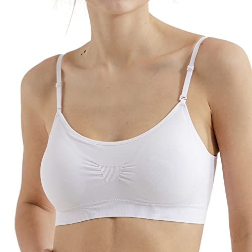 Coobie Seamless Scoopneck Bra,White,One Size