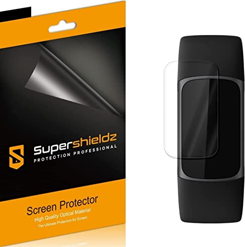 Supershieldz (3 Pack) Designed for Fitbit (Charge 5) Screen Protector, 0.13mm, High Definition Clear Shield (TPU)