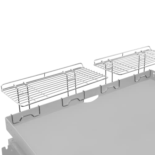 Geesta 2Pcs Blackstone Griddle Warming Rack, Grill Warming Rack Compatible with 17 & 22 & 28 & 36 Inch Blackstone Griddles and Most Tabletop Flattop Griddle Accessories