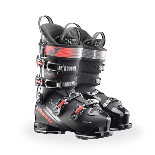 Nordica Men's Durable Warm Insulated Water-Resistant All-Mountain Speedmachine 3 110 Ski Boots, Black/Antracite/Red, 27.5