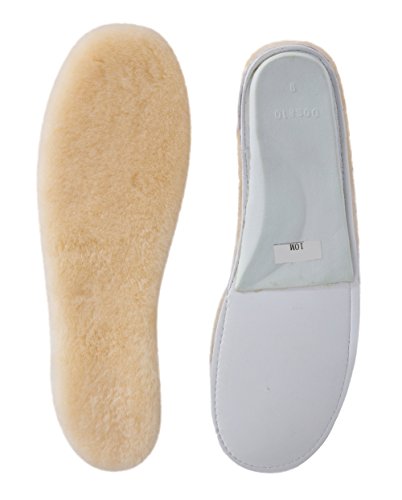 ABUSA Sheepskin Insoles Men's Premium Think Wool Fur Fleece Inserts Cozy & Fluffy 11
