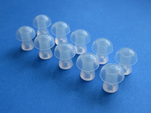NICKSTON 10 Medium (M) Soft Replacement Mushroom Domes Eartips Earbuds Compatible with Etymotic ER 4 MicroPro, hf5, hf3, hf2, mc5, mc3, mc2, etyBLU2 and ETY Kids in-Ear Earphones
