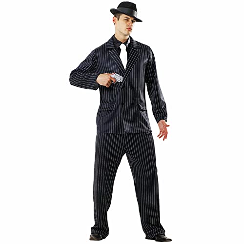 Gin Mill Gangster Halloween Costume for Men | Criminal Cosplay & Dress Up (Large)