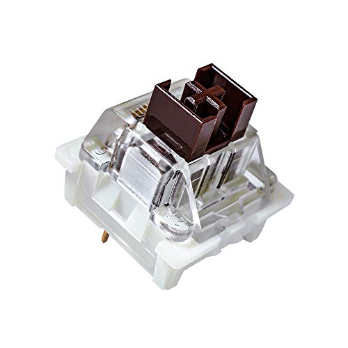 outemu Brown RGB Switches,3 Pin Tactile Cherry MX and Gateron Equivalent DIY-Replacing Switches for MX Mechanical Keyboard,Dustproof/RGB - Pack 20